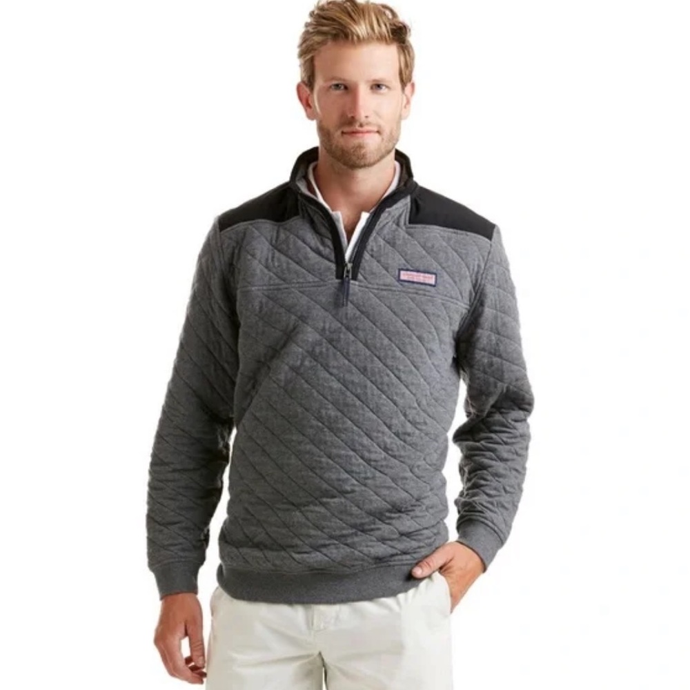 NWOT Vineyard Vines Quilted Shep Shirt Quarter Zip Sweatshirt